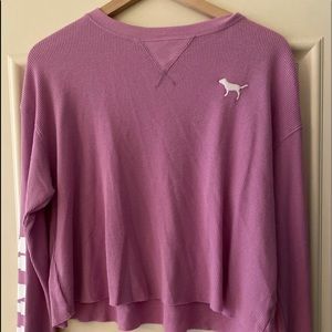 cropped purple long sleeve